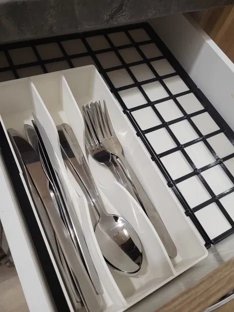 Khay sắp xếp dao muỗng nĩa Gridfinity (Gridfinity cutlery organizer) - Image 2