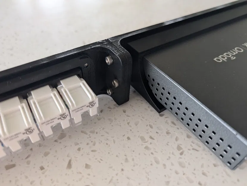 Giá đỡ rack 19" cho TP-Link ER605 + panel keystone 12 cổng - Image 6