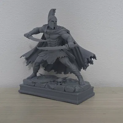 Tượng Chiến Binh Spartan Cầm Hai Thanh Kiếm