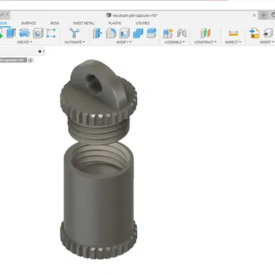 Hộp đựng thuốc mini móc khóa (Tiny keychain pill container)