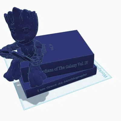 Baby Groot Đang Đọc Sách