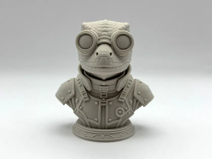 Tượng Bán Thân Thằn Lằn Steampunk (Steampunk Lizard Bust) - Image 2