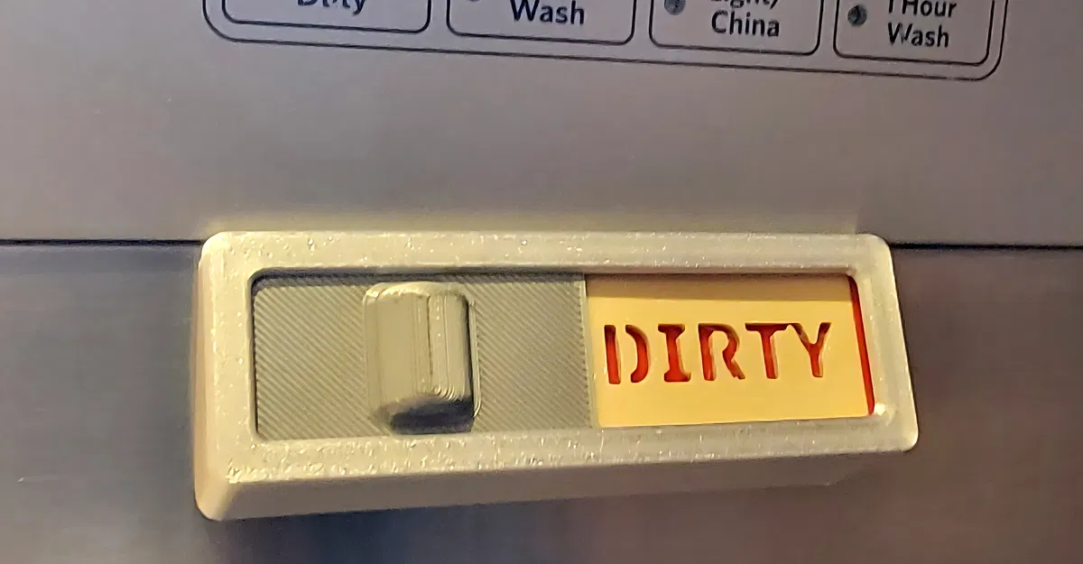 Bảng báo máy rửa chén sạch/bẩn dạng trượt – đế nghiêng & phẳng - Image 1