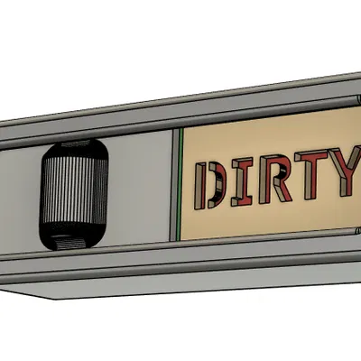 Bảng báo máy rửa chén sạch/bẩn dạng trượt – đế nghiêng & phẳng