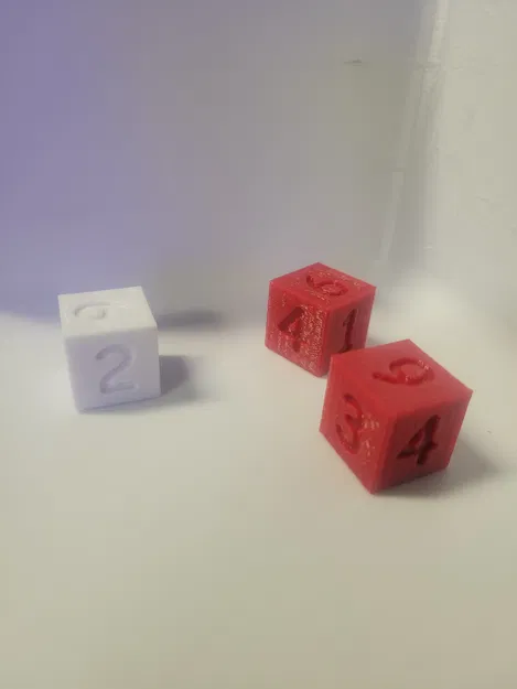 Xúc xắc số dạng khối lập phương 20mm làm trong PrusaSlicer - Image 1