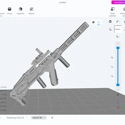 Súng trường sci-fi kiểu KRISS VECTOR cho 30MS (in SLA)