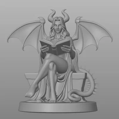 Succubus Hechicera Sentada - Bibliotecaria Infernal (Nữ thủ thư địa ngục)