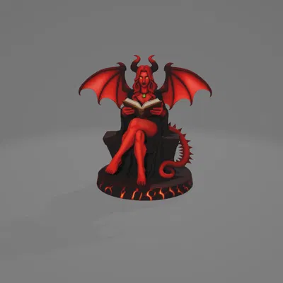 Succubus Hechicera Sentada - Bibliotecaria Infernal (Nữ thủ thư địa ngục)