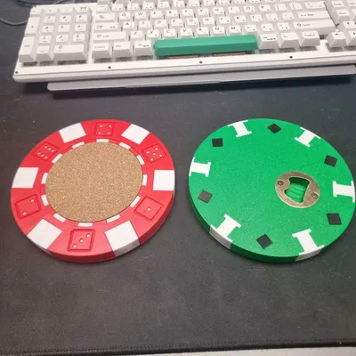 Đế lót ly Poker Chip (Poker Chip Coaster)