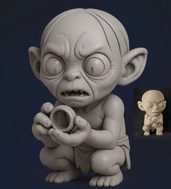 Chibi Gollum Và Precious Của Ổng (LOTR) - Image 1