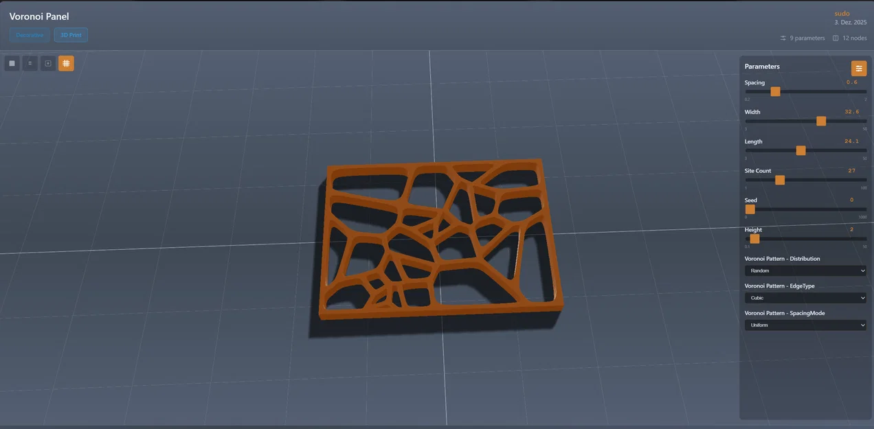 Parametric Voronoi Panel (Tấm panel Voronoi tham số) - Image 1