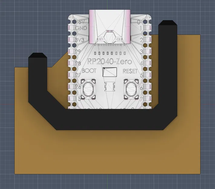 Giá đỡ RP2040 Zero cho tay cầm SNES (Snes 2040 Zero Holder) - Image 1