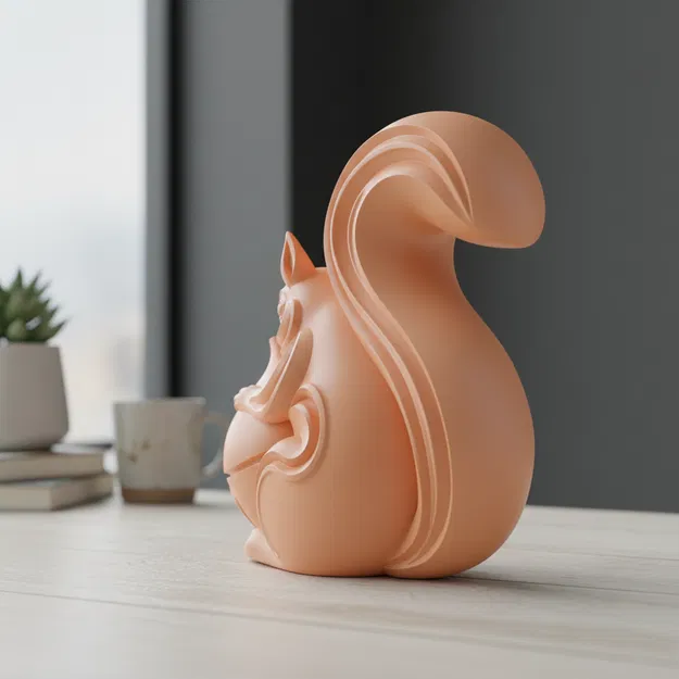 Tượng Sóc Ôm Hạt (Squirrel with Nut Figurine) - Image 4