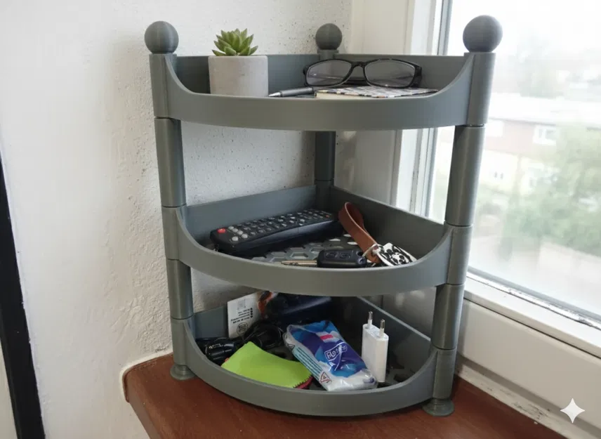 Hệ thống kệ góc dạng module (Modular Corner Shelf System) - Image 1