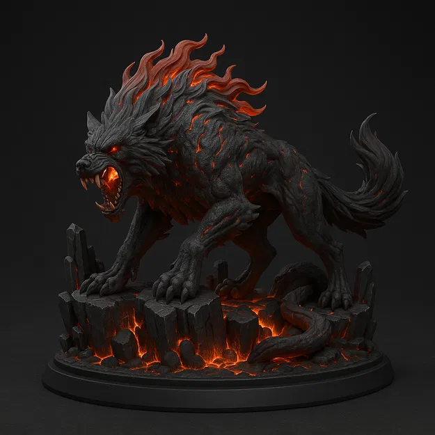 Carcharoth – Největší Vlk Morgotha (Mini fantasy in 3D) - Image 1