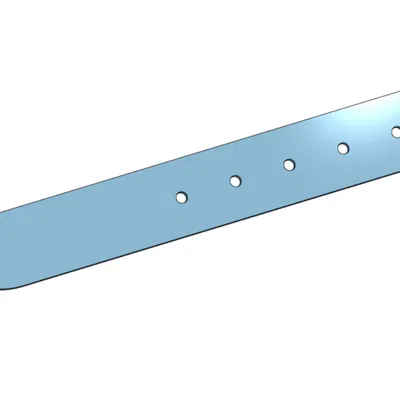 Mẫu khuôn cắt đầu dây nịt da (Leather belt tip template)