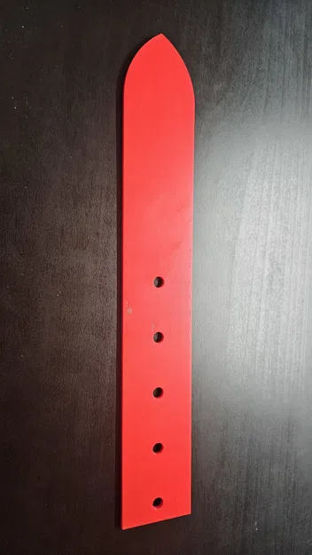 Mẫu khuôn cắt đầu dây nịt da (Leather belt tip template) - Image 2