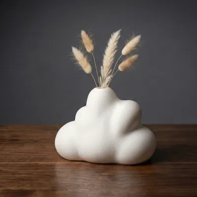 Cloud Vase – Chậu/Bình in 3D tối giản hiện đại hình mây, in nhanh không cần support