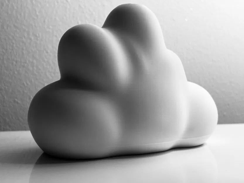 Cloud Vase – Chậu/Bình in 3D tối giản hiện đại hình mây, in nhanh không cần support - Image 6
