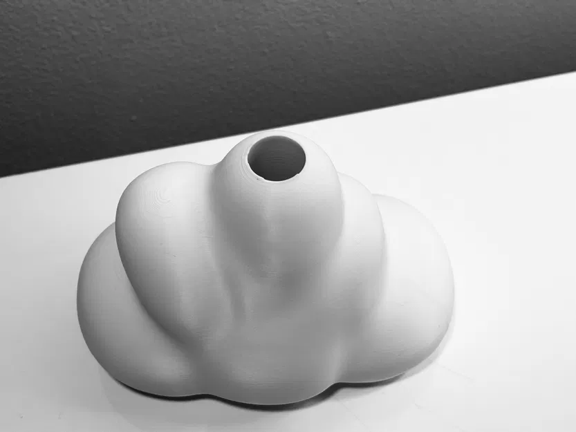 Cloud Vase – Chậu/Bình in 3D tối giản hiện đại hình mây, in nhanh không cần support - Image 8