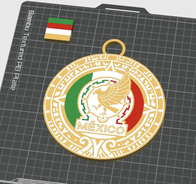 Mexico World Cup Hype Chain – Dây chuyền Hype in 3D đa màu - Image 1