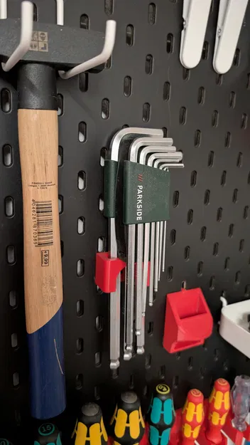 Giá treo lục giác Parkside cho Ikea Skadis dùng T-Clip - Image 1