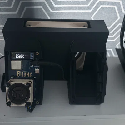 Bitaxe Duo 120 fan – Enclosure quạt 120mm cho 2 Bitaxe