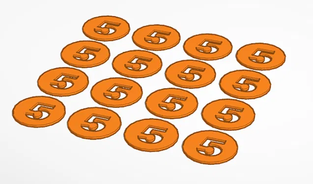 Coins (5)x16 stk – 16 đồng xu để chơi - Image 1