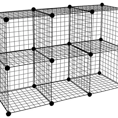 Đầu nối kệ khối lưới (Wire Cube) xếp chồng, liên kết với nhau