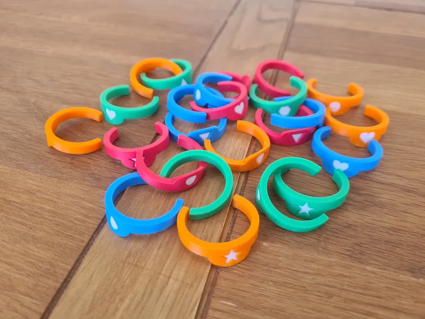 Vòng đánh dấu chai kẹp Clip-on (Marker Rings) - Image 3