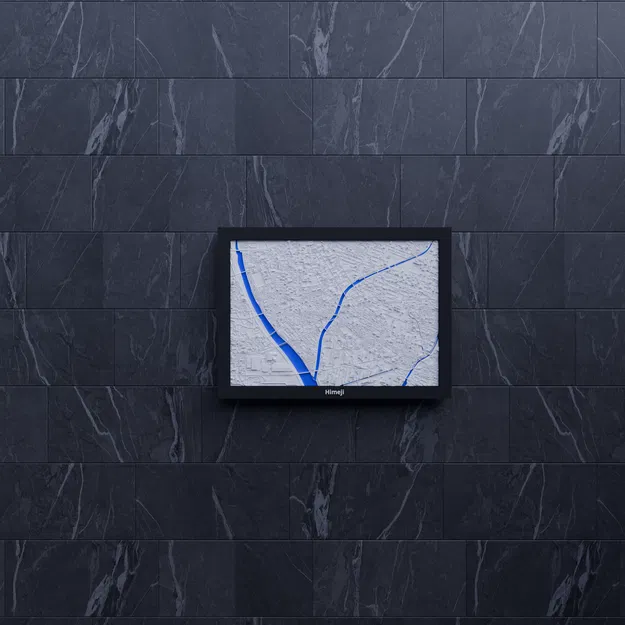 Himeji, Nhật Bản – Mô hình 3D thu nhỏ địa hình - Image 7