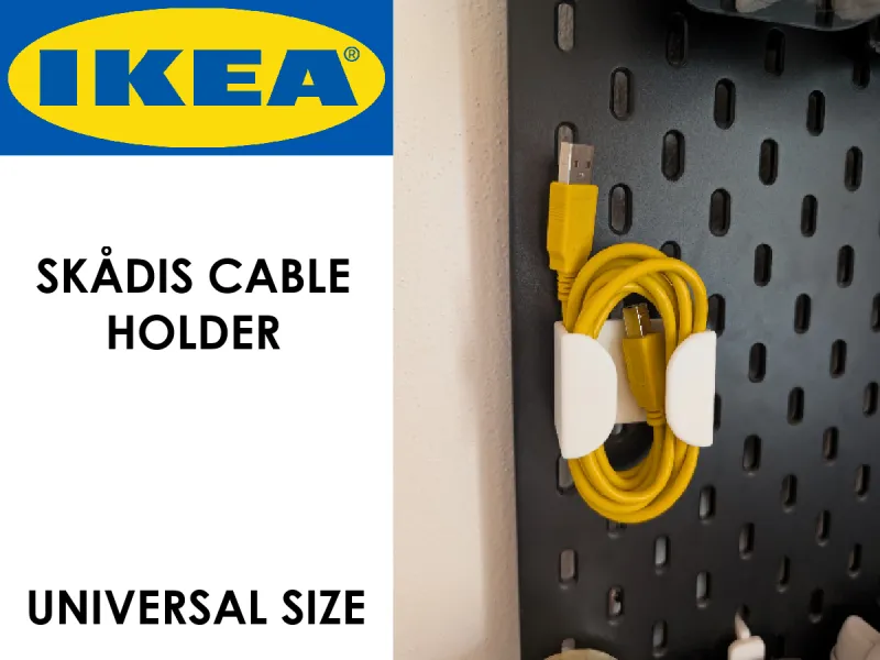 Kẹp giữ dây cáp cho IKEA Skådis (IKEA Skådis Cable Holder) - Image 1