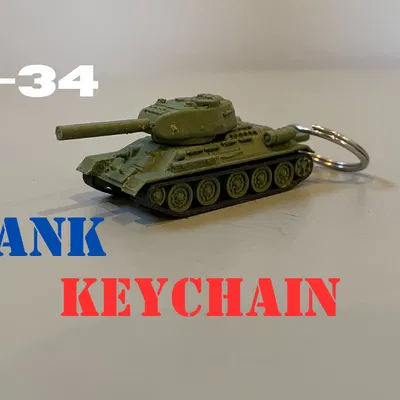 Móc khóa xe tăng T-34 (T-34 Tank Keychain)