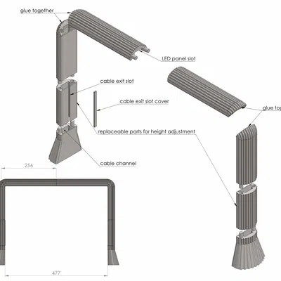 Giá đỡ / chân đèn grow light