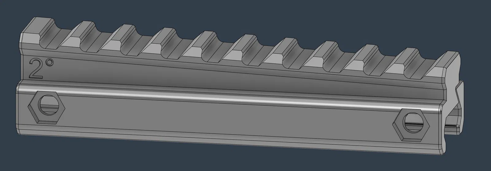 Riser Picatinny -2 độ (tùy chọn 5-land hoặc 10-land) - Image 1