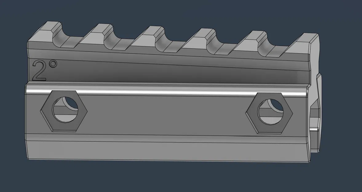 Riser Picatinny -2 độ (tùy chọn 5-land hoặc 10-land) - Image 2