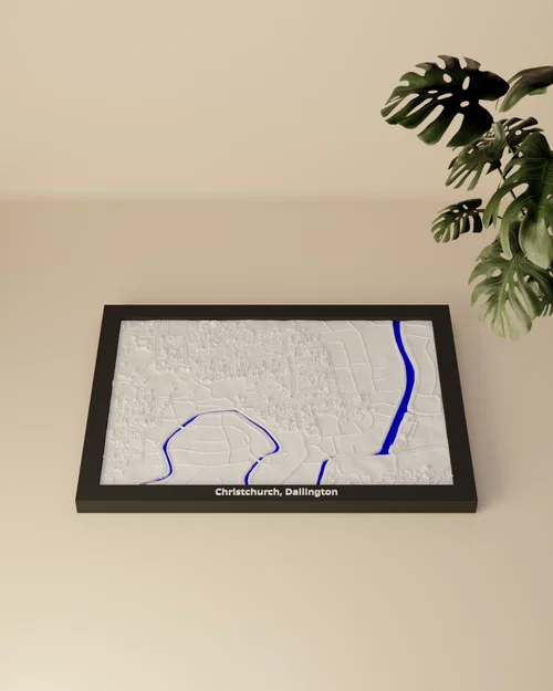 Christchurch, Dallington (New Zealand) - Miniature địa hình in 3D - Image 1
