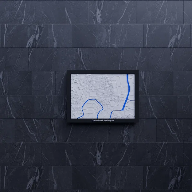 Christchurch, Dallington (New Zealand) - Miniature địa hình in 3D - Image 2