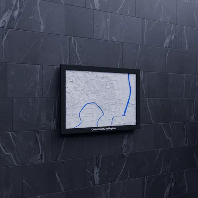 Christchurch, Dallington (New Zealand) - Miniature địa hình in 3D