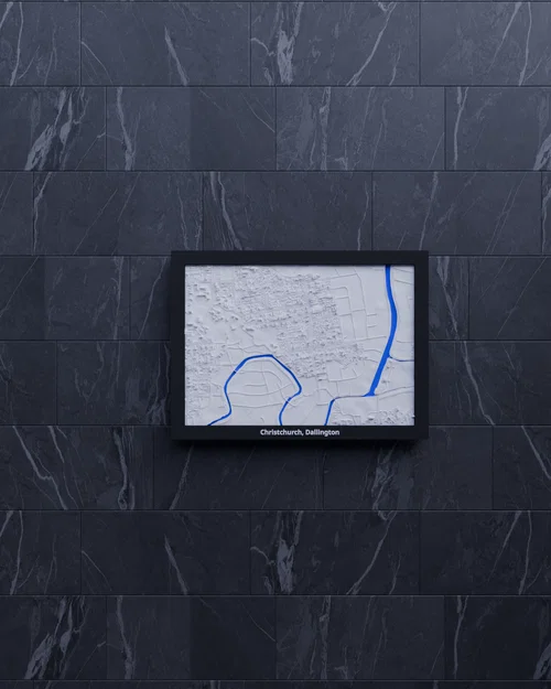 Christchurch, Dallington (New Zealand) - Miniature địa hình in 3D - Image 5