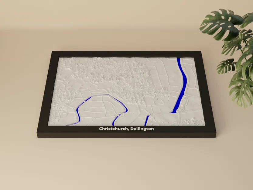 Christchurch, Dallington (New Zealand) - Miniature địa hình in 3D - Image 6