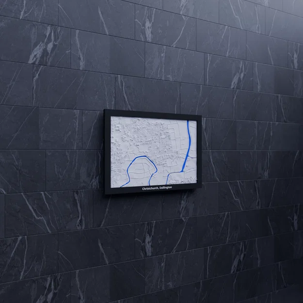 Christchurch, Dallington (New Zealand) - Miniature địa hình in 3D - Image 7