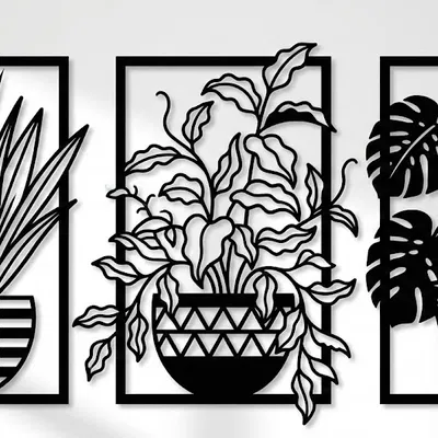 Tranh Treo Tường Hiện Đại [MIỄN PHÍ STL + SVG] Dễ In Không Cần Support