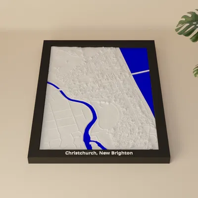Christchurch, New Brighton, New Zealand - Mô hình 3D thu nhỏ