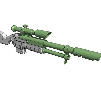Lucius Pattern Sniper Lasgun No.98 Full Size Prop Mod