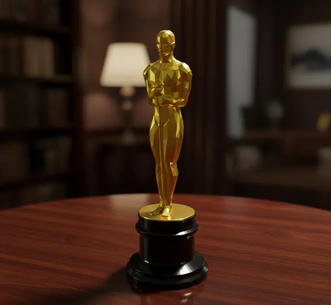 Tượng Oscar Phong Cách Low-Poly - Image 1