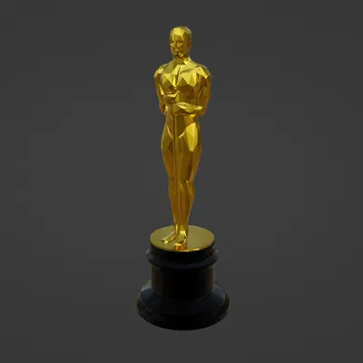 Tượng Oscar Phong Cách Low-Poly