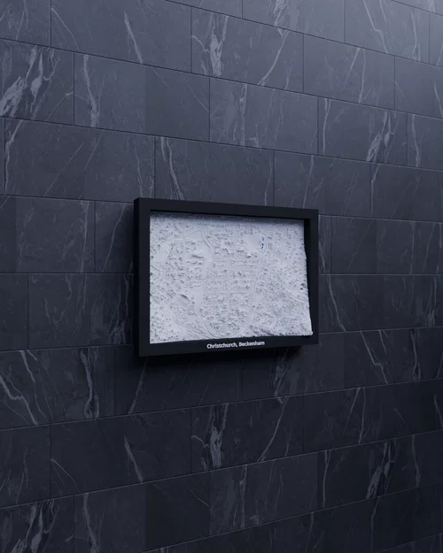 Christchurch, Beckenham, New Zealand - 3D Miniature (mô hình địa hình in 3D) - Image 3