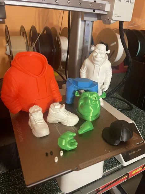 Urban Vibe Shrek – 21 cm (noAMS) | Shrek streetwear in FDM - Image 4