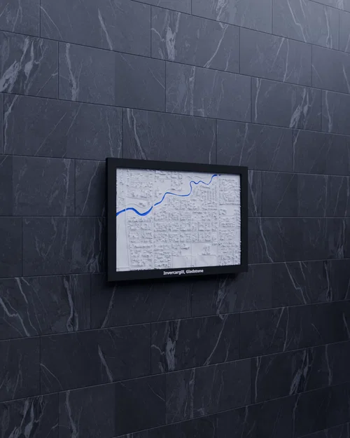 Invercargill, Gladstone (New Zealand) – Mô hình thu nhỏ 3D địa hình - Image 4